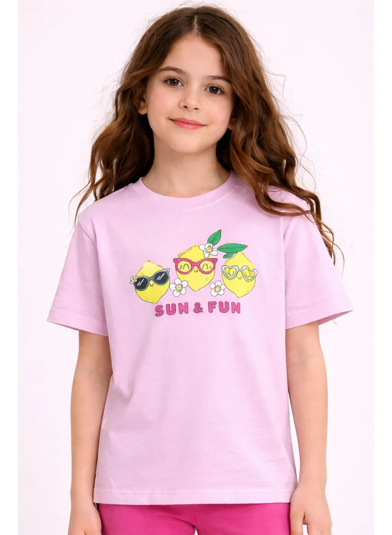 Victor And Jane Pink/Yellow Girls’ Multipack (2 Pack) – Graphic T-Shirts & Leggings Set (Basic Fit) for Women | Best Price UAE